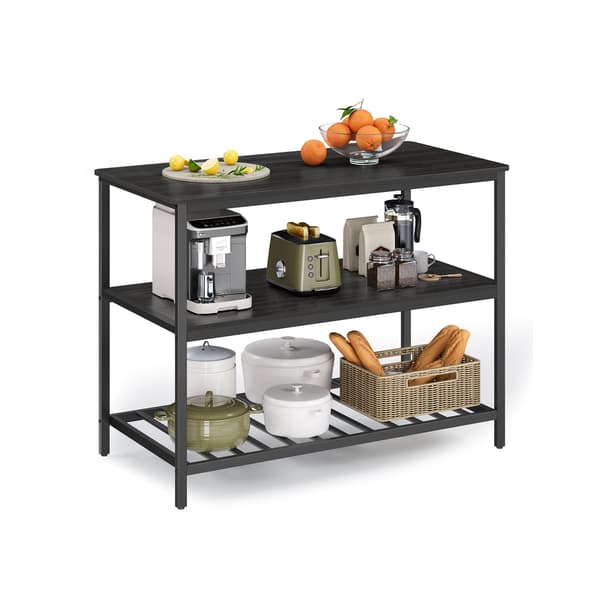 Köksbord, 60x120x90 cm, Brun-Svart