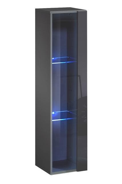 SWITCH VITRINSKÅP 120 GRÅ MED LED