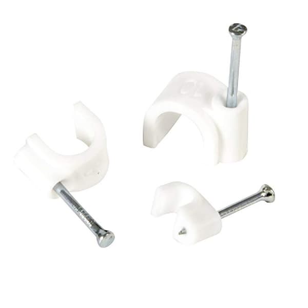 SupaLec Round Cable Clips (Pack Of 100) White 3.5mm