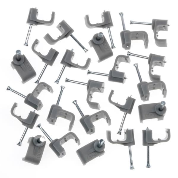 SupaLec Flatkabelklipp (paket med 20) Grey 9mm