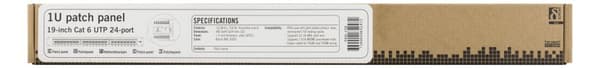UTP patch panel 24xRJ45 Cat6 Krone blocks 1U 19" labels