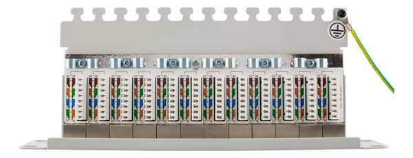 10" patch panel, 12xRJ45, Cat6a, STP, 10Gbps