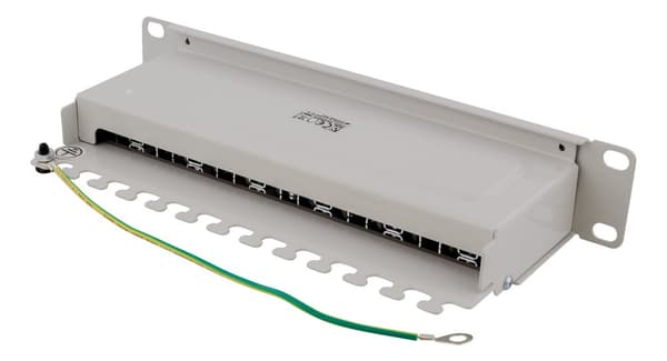 10" patch panel, 12xRJ45, Cat6a, STP, 10Gbps
