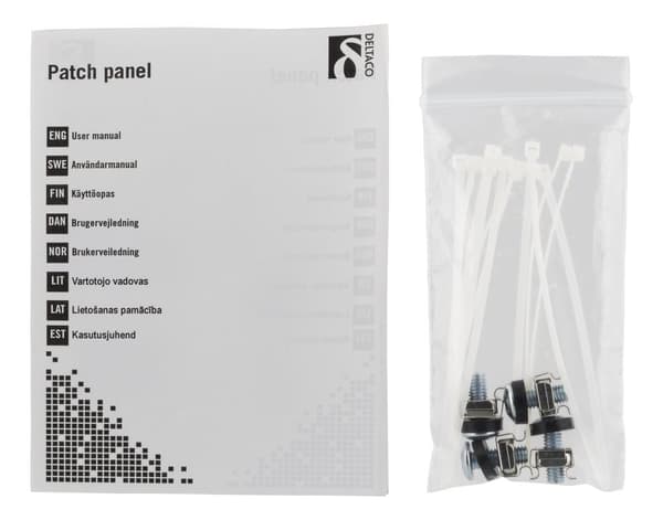10" patch panel, 12xRJ45, Cat6, 1U, Krone LSA, unshielded