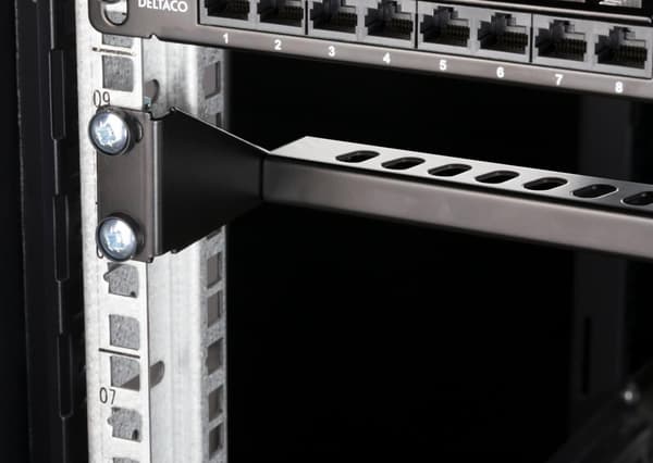 Cable support for 19" installation, 1U, black