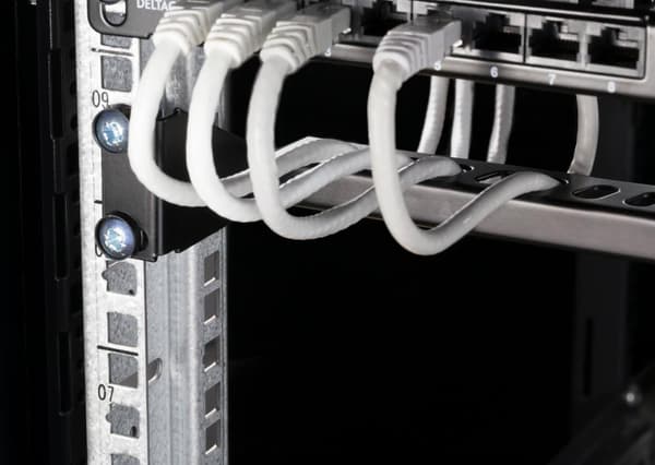 Cable support for 19" installation, 1U, black
