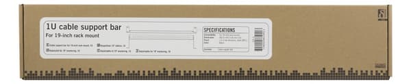 Cable support for 19" installation, 1U, black