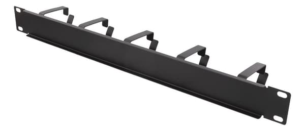 19" cable management, metal, 5 loops, 1U, black