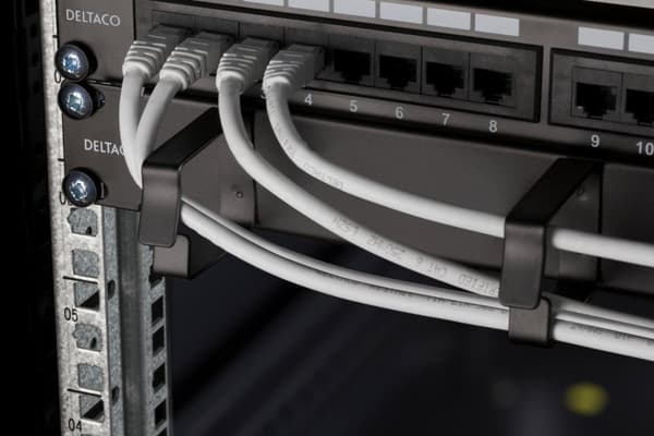 19" cable management, metal, 5 loops, 1U, black