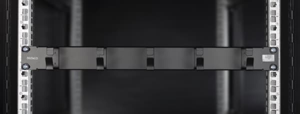 19" cable management, metal, 5 loops, 1U, black