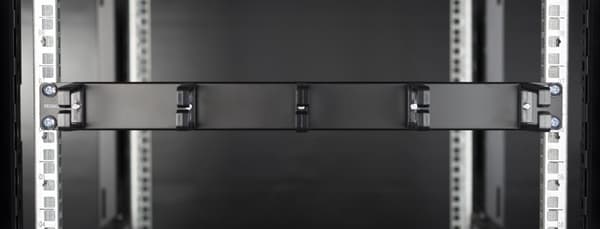 19" cable panel 1U, 5 brackets, black