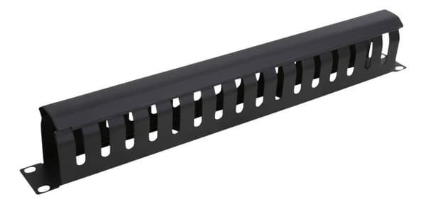 19" cable management, metal, finger duct feedthrough, 1U