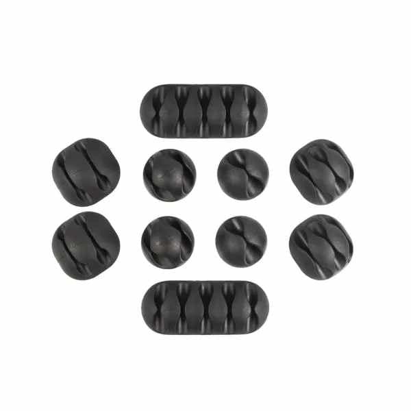 10-pack Kabelhållare Självhäftande i Olika Storlekar!