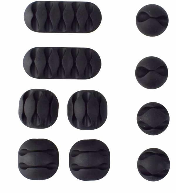 10-pack Kabelhållare Självhäftande i Olika Storlekar!
