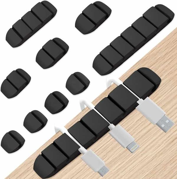 10-Pack - Självhäftande Kabelhållare - Multi-Set i Flera Storlekar!