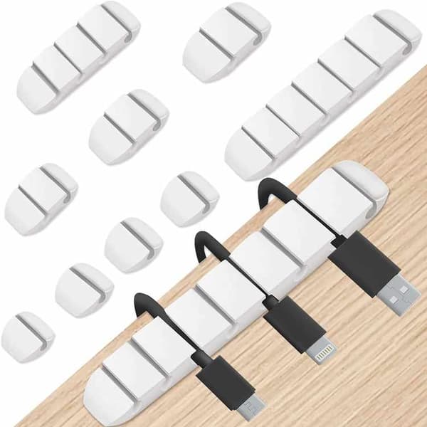 10-Pack - Självhäftande Kabelhållare - Multi-Set i Flera Storlekar!