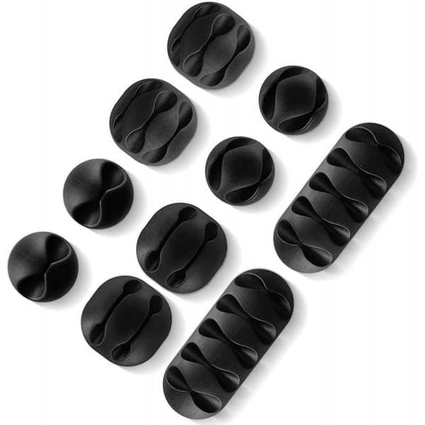 10-PACK Självhäftande Kabelhållare Set