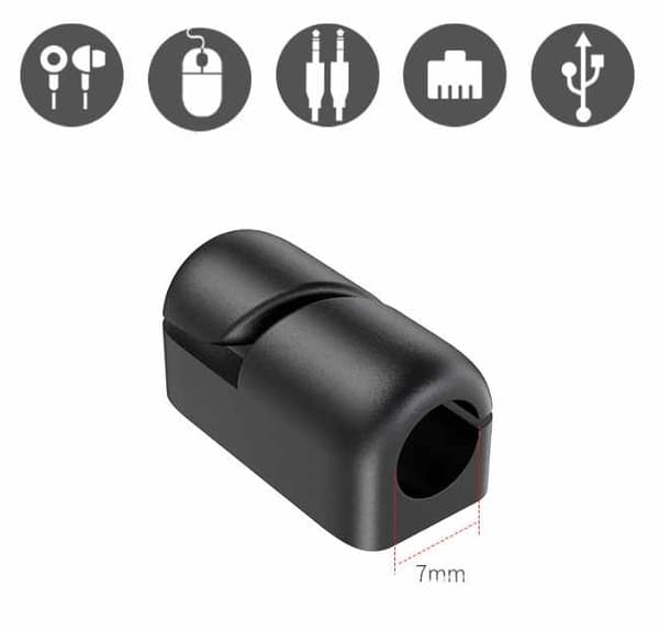 4-Pack - Kabelhållare Självhäftande - En Kabel