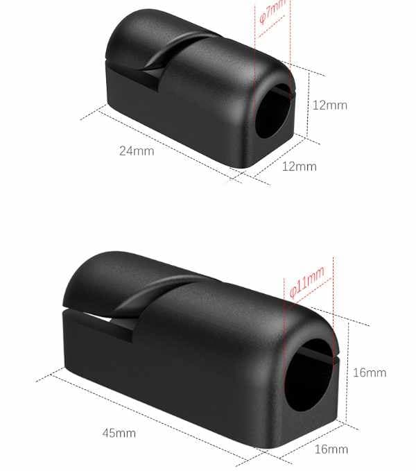 4-Pack - Kabelhållare Självhäftande - En Kabel