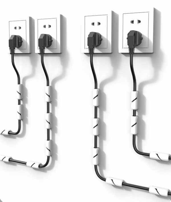 4-Pack - Kabelhållare Självhäftande - En Kabel
