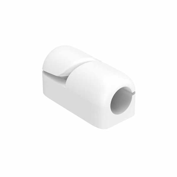 4-pak - Selvklæbende kabelholder - Et kabel hvid Vit