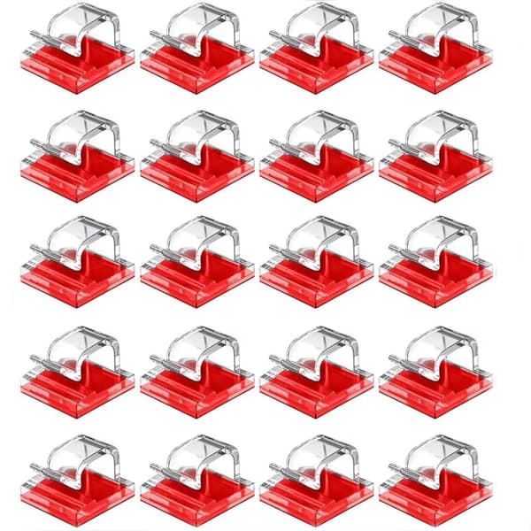 Kabelorganisatörer genomskinliga 20-pack