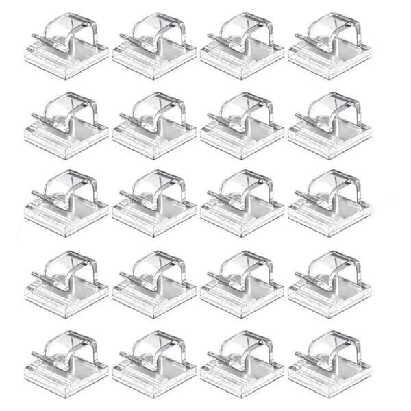Kabelorganisatörer genomskinliga 20-pack