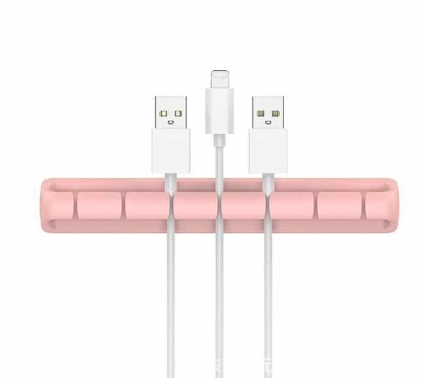 5-pak - kabelholder - multisæt til problemfri kabelstyring! Lyserød Rosa