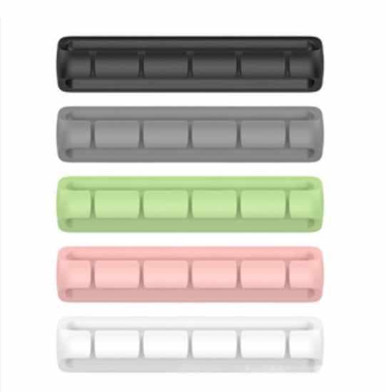 5-Pack - Kabelhållare - Självhäftande Silikon Multi-Set i Olika Storlekar