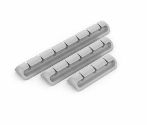 5-Pack - Kabelhållare - Självhäftande Silikon Multi-Set i Olika Storlekar