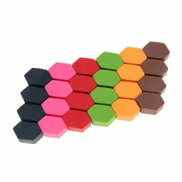 2-pak - Kabelholder sekskant tre kabler
