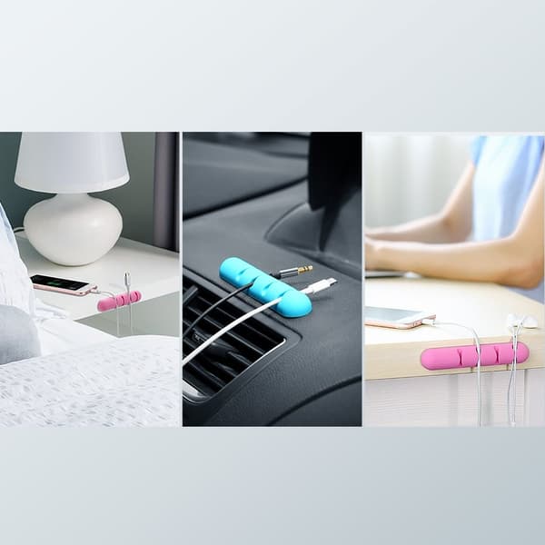 Ugreen 2x self-adhesive 4 kabels organizer - Svart (30762)