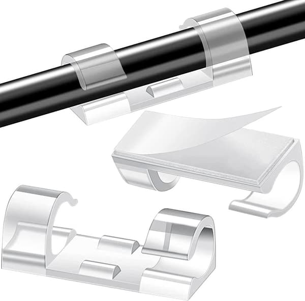 Självhäftande Kabelhållare - Kabelclips Stora (16-pack)