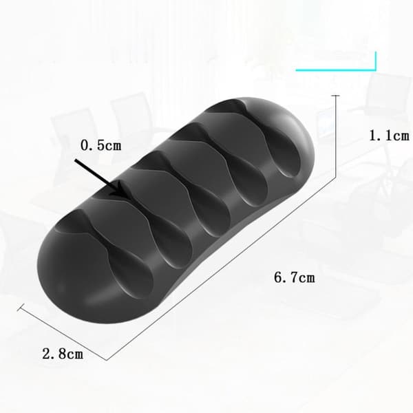 Multi Kabelhållare Sladdorganisator Kabelklämma - Blå 2-pack