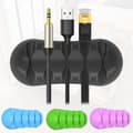 Miniatyrbillede 3 af 6: Cable Clips Cord Organizer Cable Management Holder Wire - Pink 2 pieces