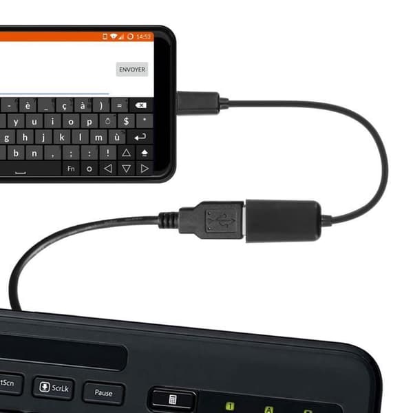 Micro USB Till USB Hon OTG Adapter - Svart