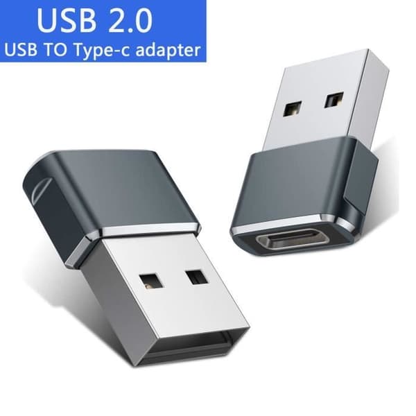 Aluminiumlegering Mini USB hane till typ C hona adapter TYPE-C hona till USB A hane till C hona adapter