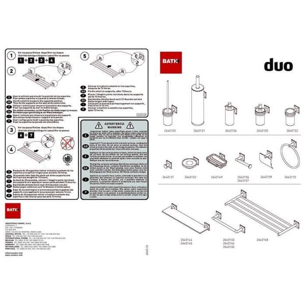 Bad + av Cosmic Bath + av Cosmic Duo Rundt Toalettbørsteholder, transparent, DUO KVADRAT - 2640100