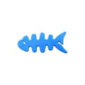 Miniatyrbild 1 av 4: Kabelhållare för Hörlurar Fish-shaped - Blå