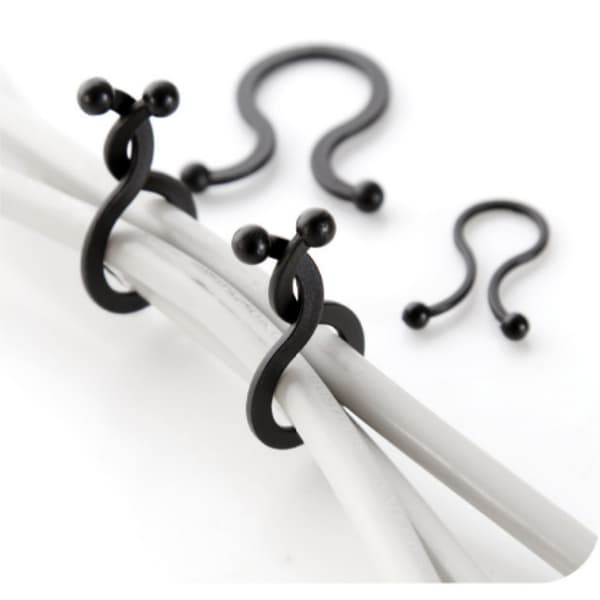 INF Kabelklips Organizer Cord Management System for hjemmekontor 30-pack