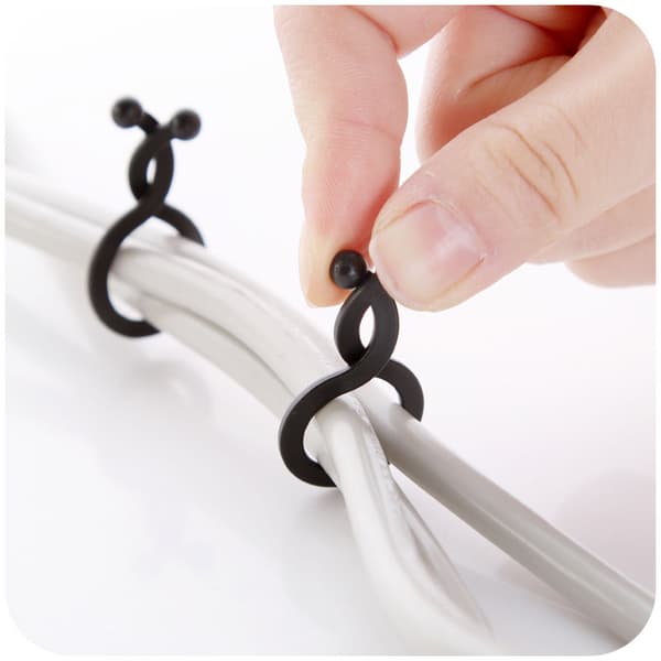 INF Kabelclips Organizer Cord Management System til hjemmekontor 20-pack