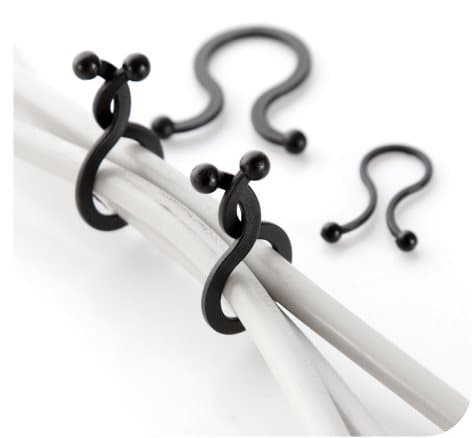 INF Kabelclips Organizer Cord Management System til hjemmekontor 20-pack