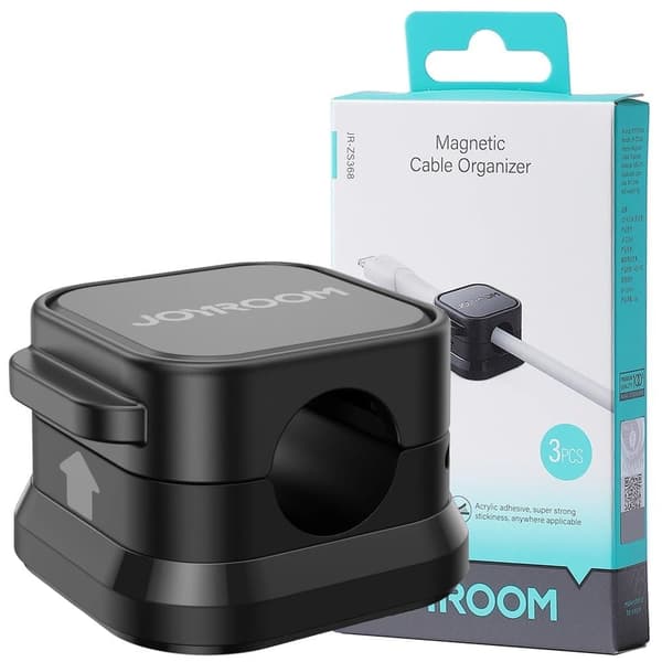 Joyroom JR-ZS368 Magnetic Cable Organizer - Svart (3 stk)