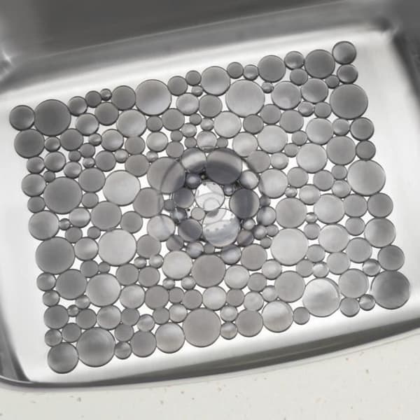 iDesign diskbänksmatta, stor diskmatta i plast för kök eller badrum, diskmatta för tvättställ