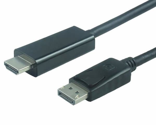 Premiumcord kabeltillbehör - kportadk04-02 - DisplayPort 1.2 till HDMI 2.0 adapter 4 kx2k vid 60 Hz 2 m