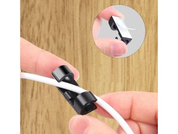 20-Pack Självhäftande Kabelhållare - Kabelclips