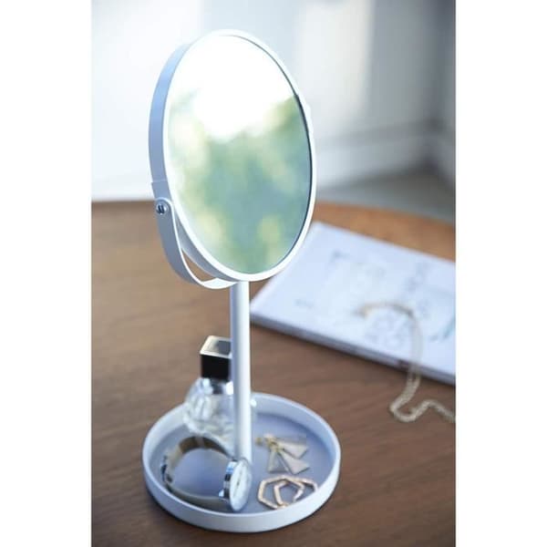 YAMAZAKI hem Tour Miroir på Foten, Vit - 2819