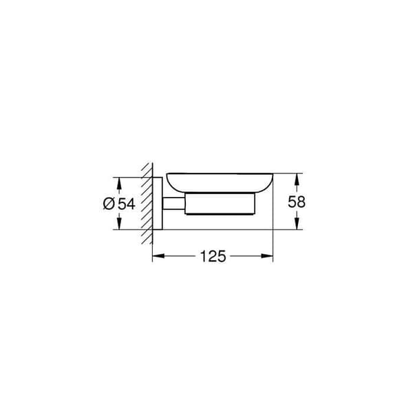 GROHE Tvålkopp med Essentials-hållare (tysk import), krom - 40444DC1