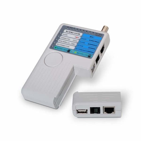 Kabeltillbehör Aisens - A142-0313 - A142 - 0313 - testare för RJ11/RJ12/RJ45 kabel (USB, koaxial) Färg Grå