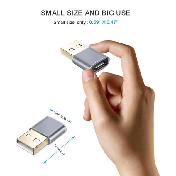 Tillbehör för Helos-kabel - 304282 - PREMIUM - USB-adapter - USB (H) till USB-C (K) - USB 3.1 - 5 V - Mörkgrå